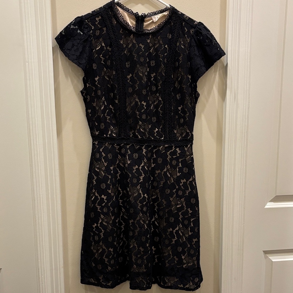 Altar'd State Black Lace Mini Dress